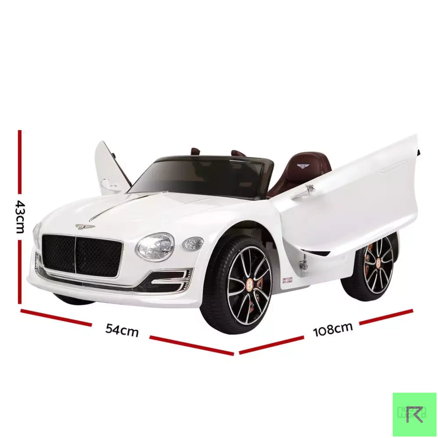 BENTLEY 6E WHITE LICENSED KIDS ELECTRIC RIDE ON CAR