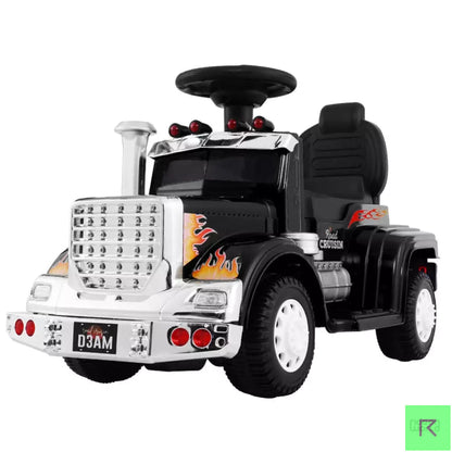 TRUCKY kids black electric ride on truck car