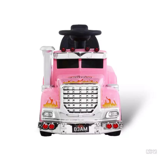 TRUCKY kids pink electric ride on truck car
