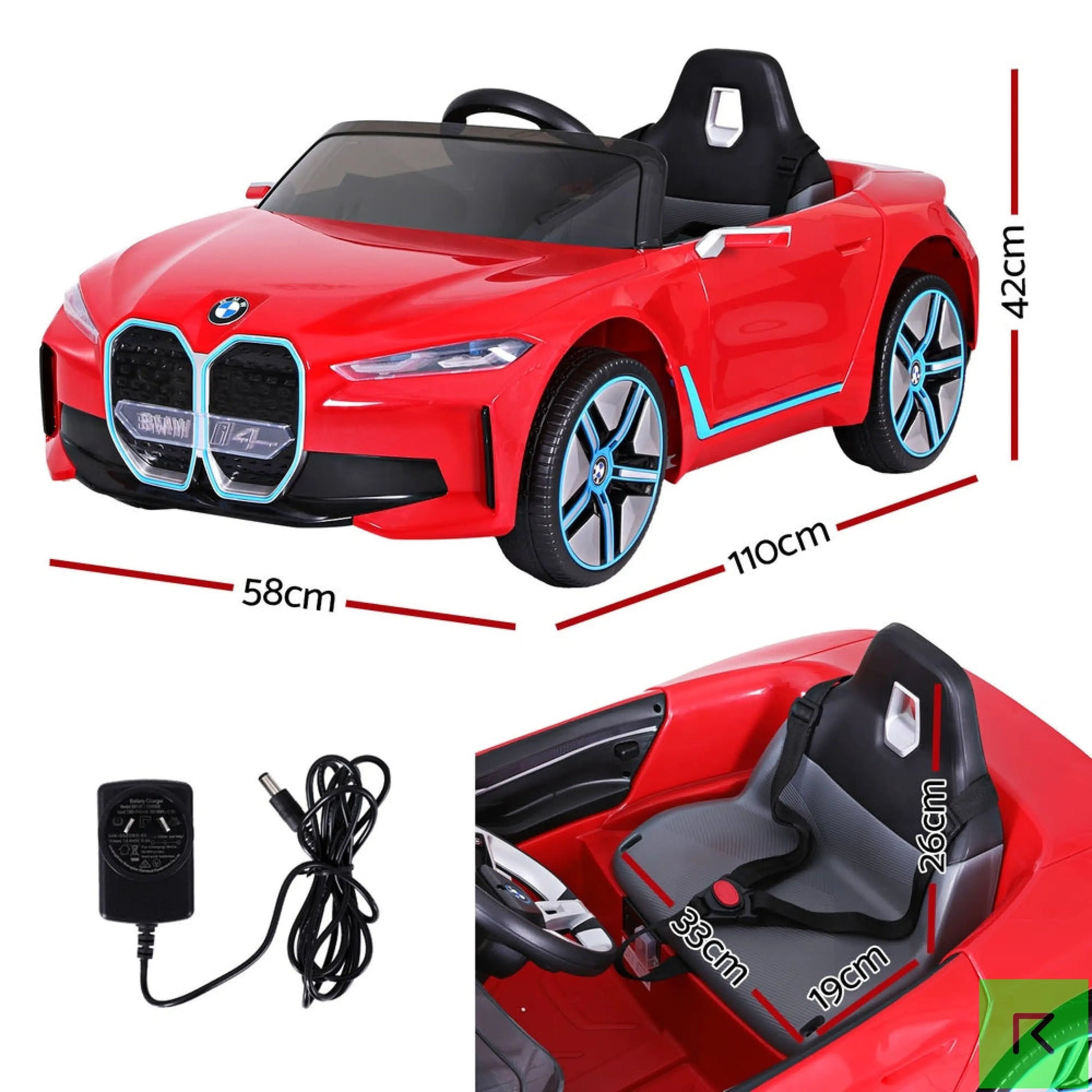 BMW Licensed I4 Sports Electric Kids Red Ride On Electric Car - KIDS RIDE ON ELECTRIC CAR