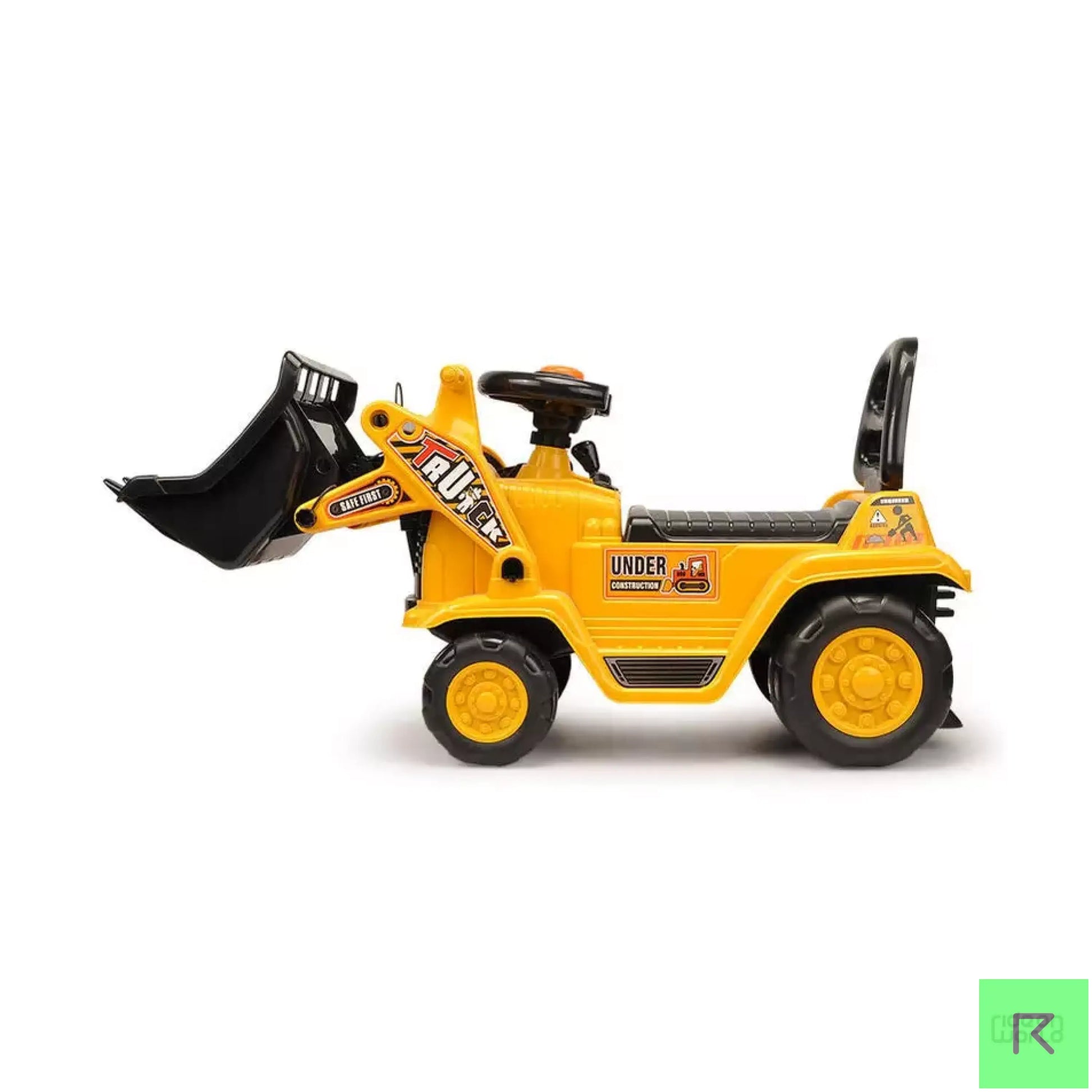 CONSTRUCTION kids yellow ride on digger