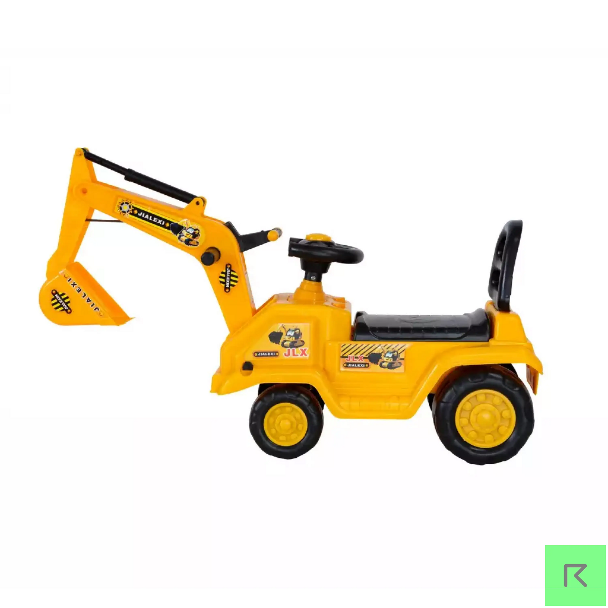 Ride-on Children’s Toy Excavator Truck (Yellow) - Baby &