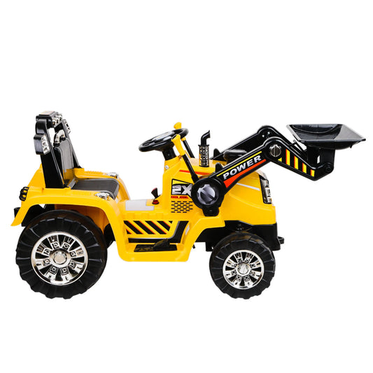 Rigo Kids Electric Ride On Car Bulldozer Digger Loader Remote 6V Yellow - Baby & Kids > Ride on Cars Go-karts & Bikes