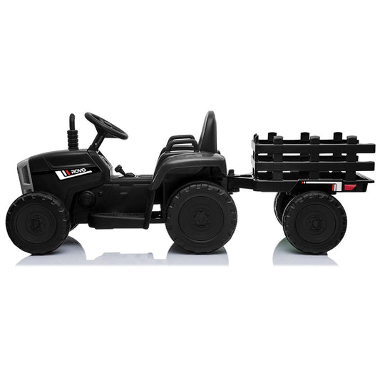 ROVO KIDS Electric Battery Operated Ride On Tractor Toy Remote Control Black - Baby & Kids > Ride on Cars Go-karts &
