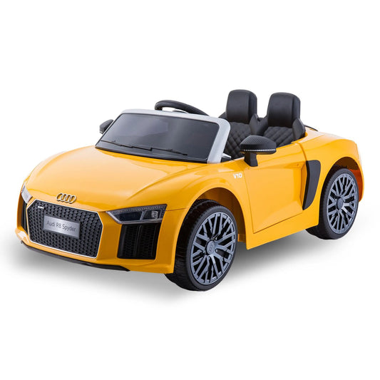 Kahuna R8 Spyder Audi Licensed Kids Electric Ride On Car Remote Control - Yellow - Baby & Kids > Ride on Cars Go-karts