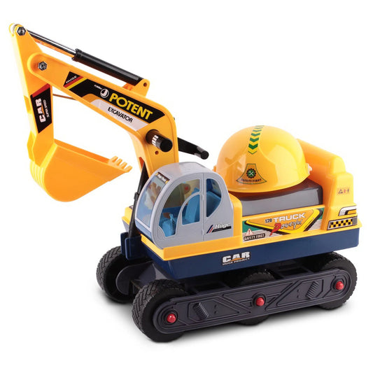 Keezi Ride On Car Toys Kids Excavator Digger Sandpit Bulldozer Car Pretend Play - Baby & Kids > Ride on Cars Go-karts &