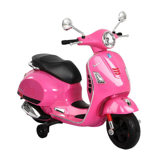 Kids Electric Ride On Car Motorcycle Motorbike Vespa Licensed GTS Pink - Baby & Kids > Ride on Cars Go-karts & Bikes