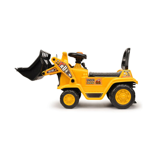 Ride-on Children’s Digger (Yellow) w/ Interactive Gear Stick & Scoop - Baby & Kids > Ride on Cars Go-karts & Bikes