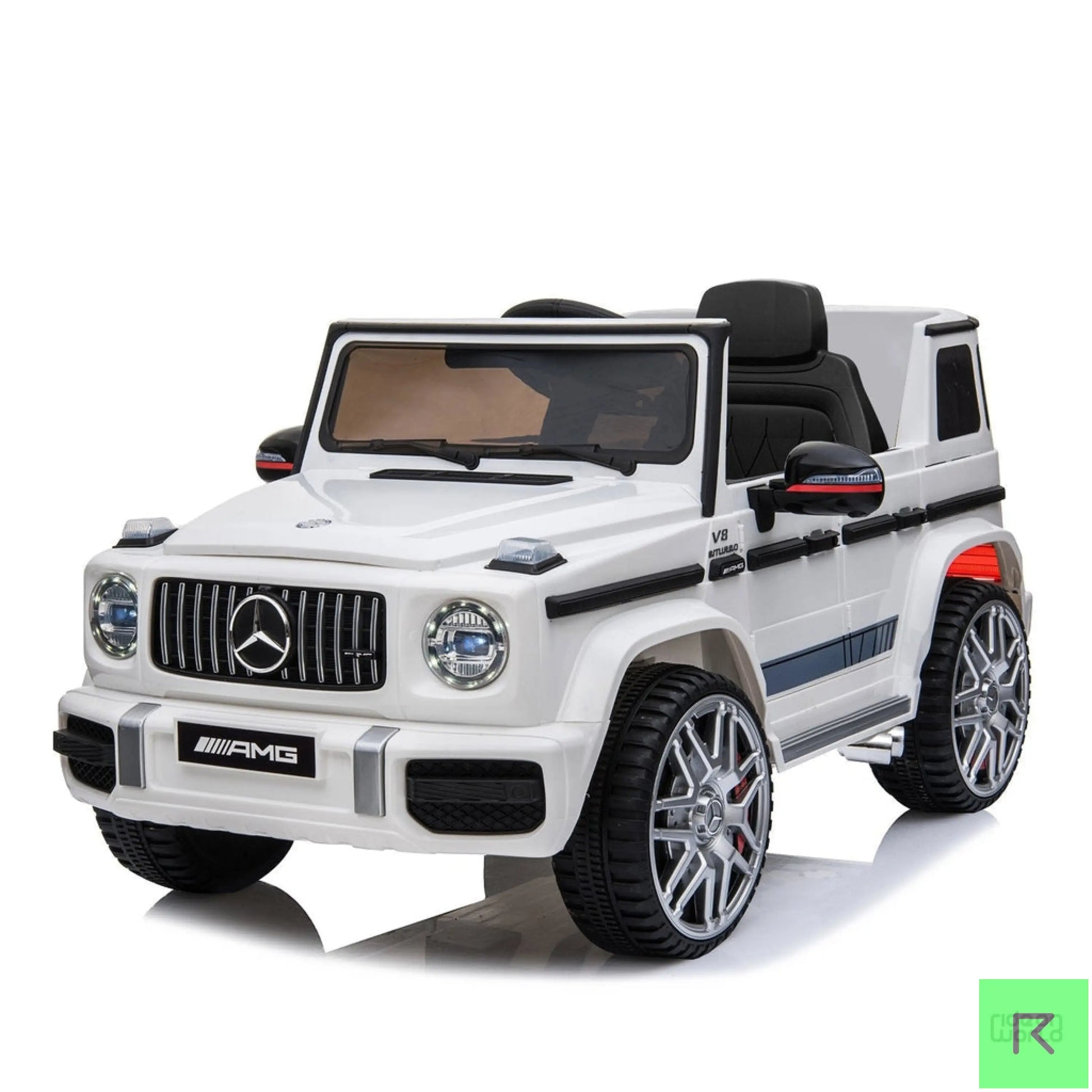 MERCEDES BENZ WHITE AMG G63 Licensed Kids Ride On Electric Car Remote Control - White