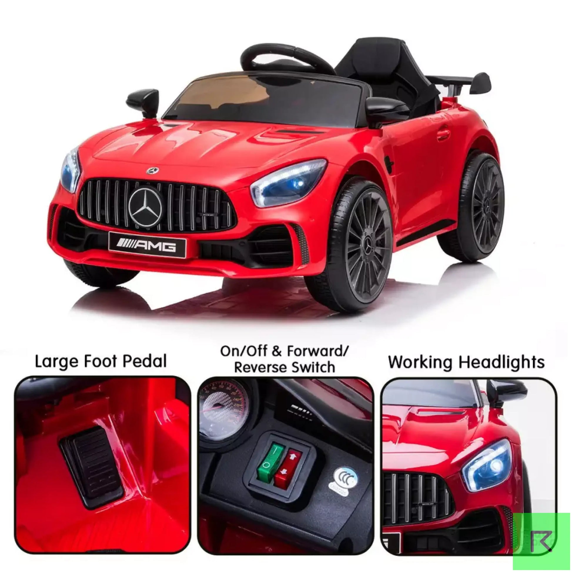 MERCEDES BENZ RED Licensed Kids Electric Ride On Car Remote Control - Red