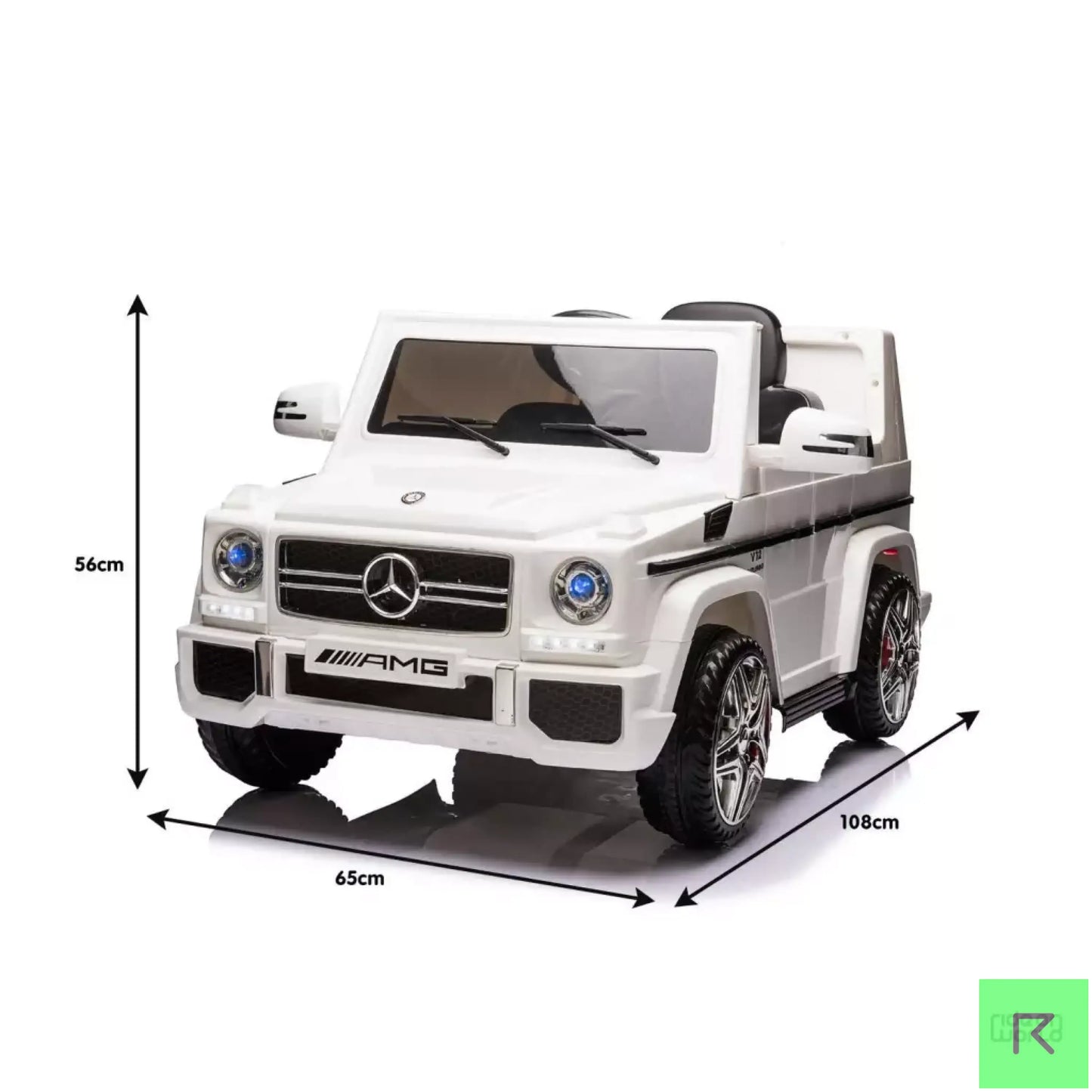 MERCEDES BENZ WHITE AMG G65 Licensed Kids Ride On Electric Car Remote Control - White