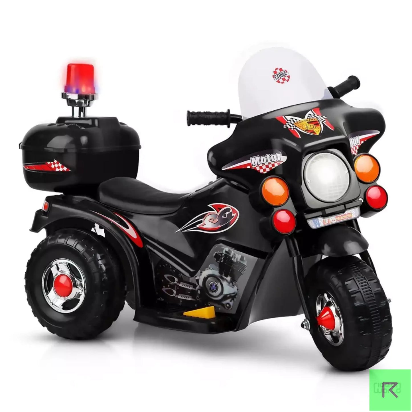 ROW KIDS Kids Ride On Motorbike Motorcycle Car Black