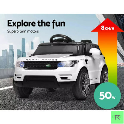ROVER WHITE kids ride on electric car