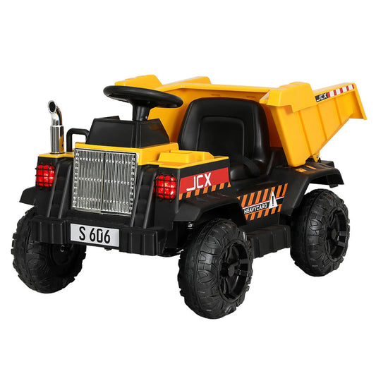 Rigo Kids Electric Ride On Car Dumptruck Loader Toy Cars 12V Yellow - Baby & Kids > Ride on Cars Go-karts & Bikes