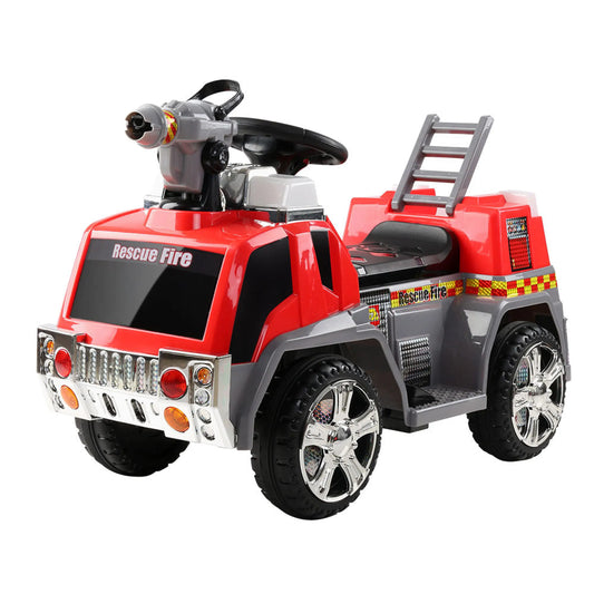 Rigo Kids Electric Ride On Car Fire Engine Fighting Truck Toy Cars 6V Red - Baby & Kids > Ride on Cars Go-karts & Bikes