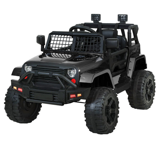 Rigo Kids Electric Ride On Car Jeep Toy Cars Remote 12V Black - Baby & Kids > Ride on Cars Go-karts & Bikes