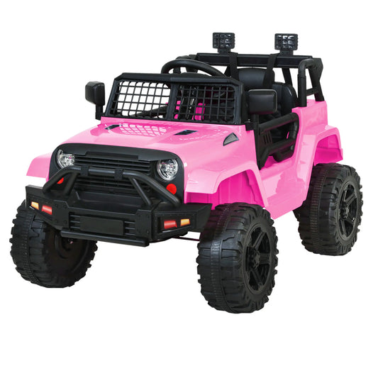 Rigo Kids Electric Ride On Car Jeep Toy Cars Remote 12V Pink - Baby & Kids > Ride on Cars Go-karts & Bikes