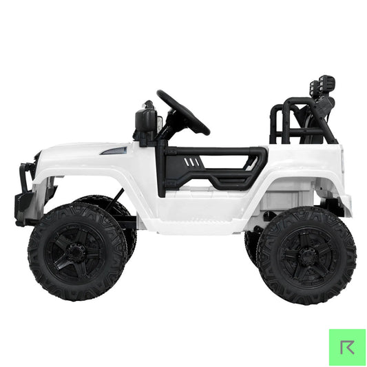 Rigo Kids Electric Ride On Car Jeep Toy Cars Remote 12V White - Baby & Kids > Ride on Cars Go-karts & Bikes