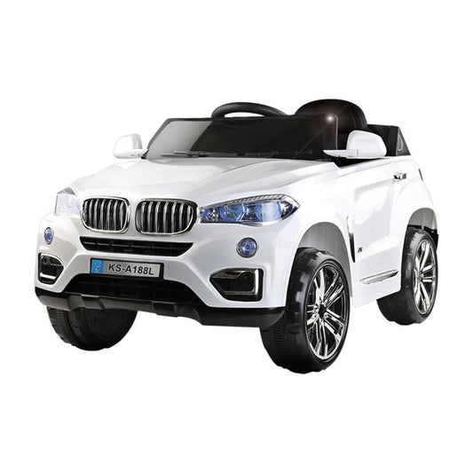 Rigo Kids Electric Ride On Car SUV BMW-Inspired X5 Toy Cars Remote 6V White - Baby & Kids > Ride on Cars Go-karts &