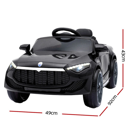 Rigo Kids Electric Ride On Car Toys Cars Horn Music Remote Control 12V Black - Baby & Kids > Ride on Cars Go-karts &