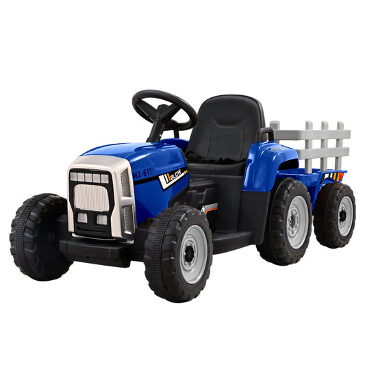 Rigo Kids Electric Ride On Car Tractor Toy Cars 12V Blue - Baby & Kids > Ride on Cars Go-karts & Bikes