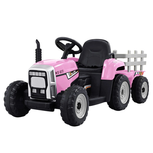 Rigo Kids Electric Ride On Car Tractor Toy Cars 12V Pink - Baby & Kids > Ride on Cars Go-karts & Bikes