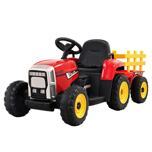 Rigo Kids Electric Ride On Car Tractor Toy Cars 12V Red - Baby & Kids > Ride on Cars Go-karts & Bikes
