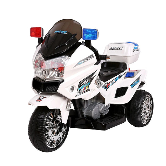 Rigo Kids Electric Ride On Patrol Police Car BMW-Inspired S1K 6V Battery White - Baby & Kids > Ride on Cars Go-karts &