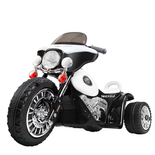 Rigo Kids Electric Ride On Patrol Police Car Harley-Inspired 6V Black - Baby & Kids > Ride on Cars Go-karts & Bikes