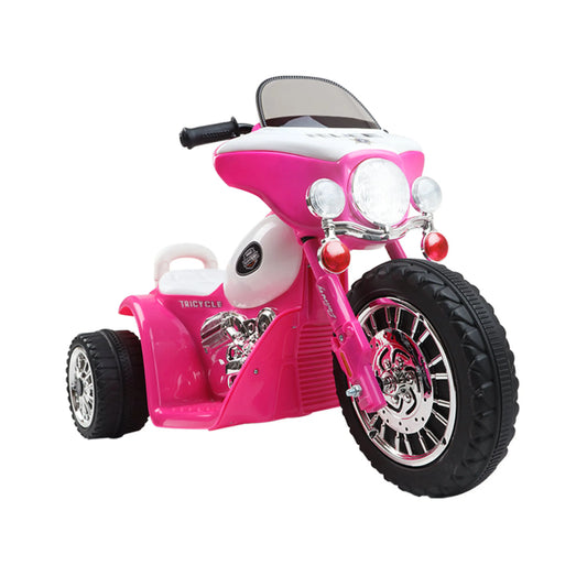 Rigo Kids Electric Ride On Patrol Police Car Harley-Inspired 6V Pink - Baby & Kids > Ride on Cars Go-karts & Bikes