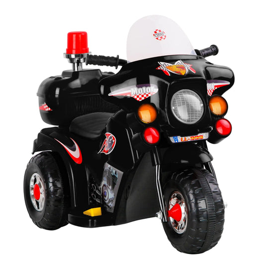Rigo Kids Electric Ride On Police Motorcycle Motorbike 6V Battery Black - Baby & Kids > Ride on Cars Go-karts & Bikes