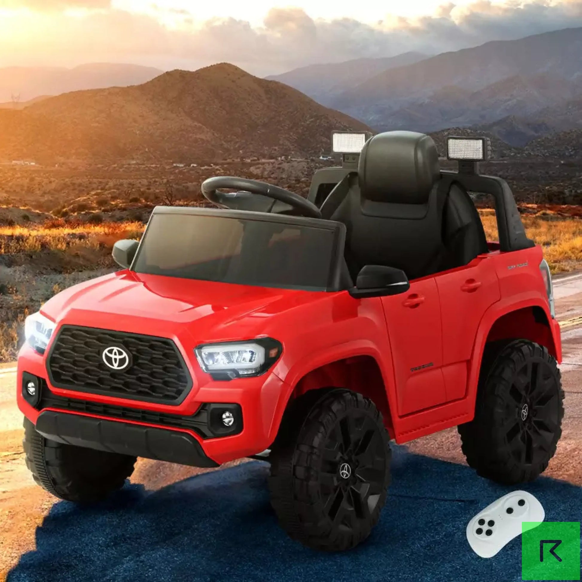 Toyota Ride On Car Kids Electric Toy Cars Tacoma Off Road Jeep 12V Battery Red
